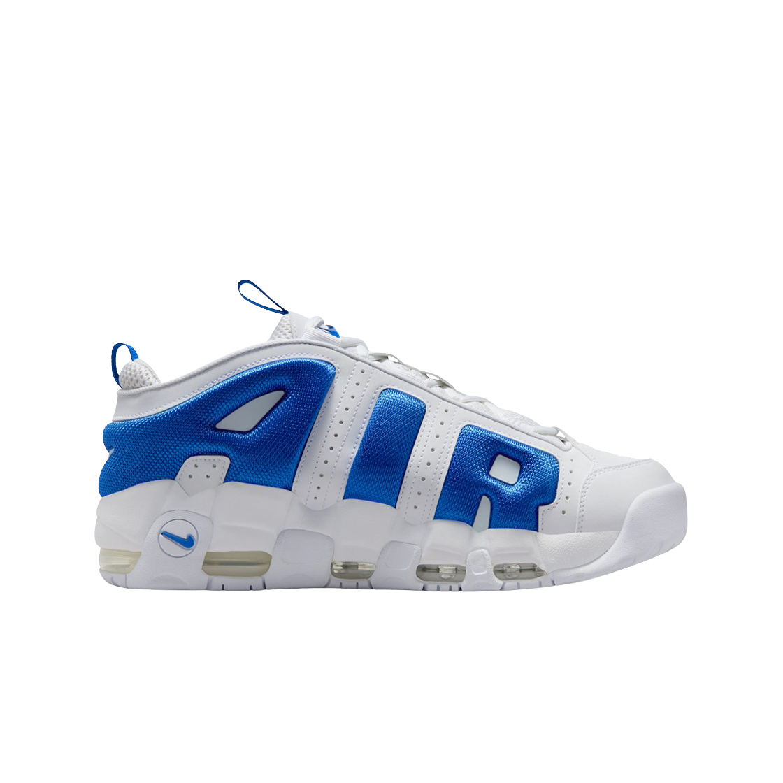 FZ3055-101 Nike Air More Uptempo Low White and Hyper Royal