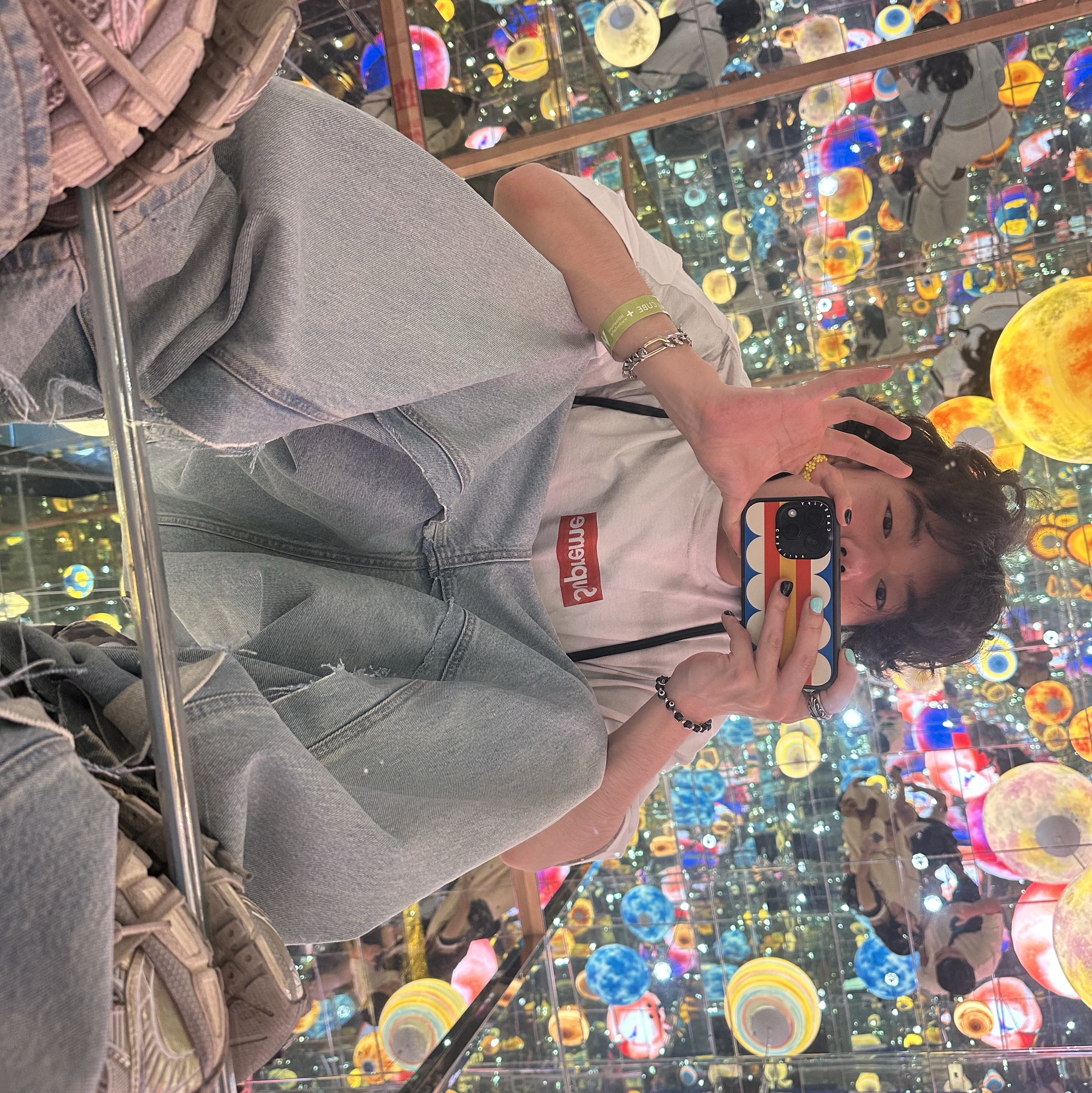 Diesel Dx1351 Stainless Steel Chain Bracelet Silver, Supreme x MM6 Maison Margiela Box Logo T-Shirt White - 24SS 착용 스타일 - 2