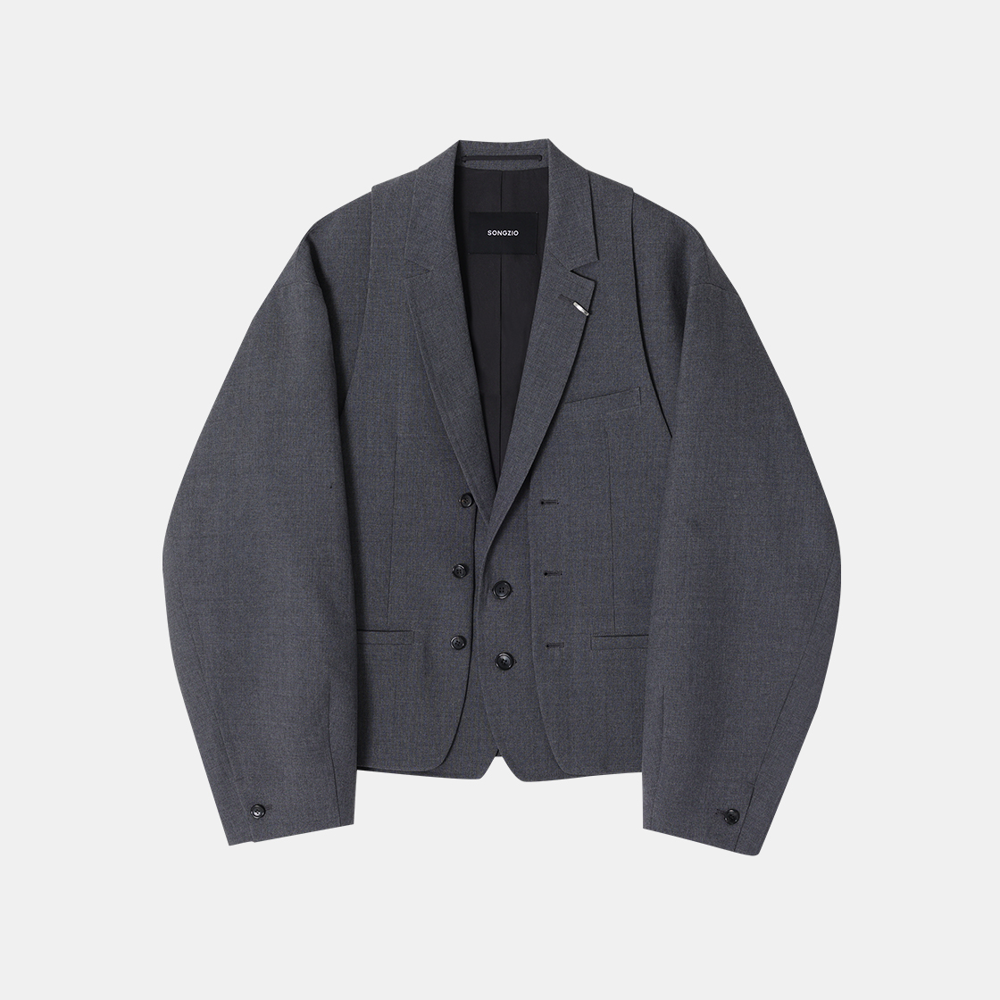 SH2JK701GY SONGZIO COLLECTION Signature Meta Cocoon Jacket GREY