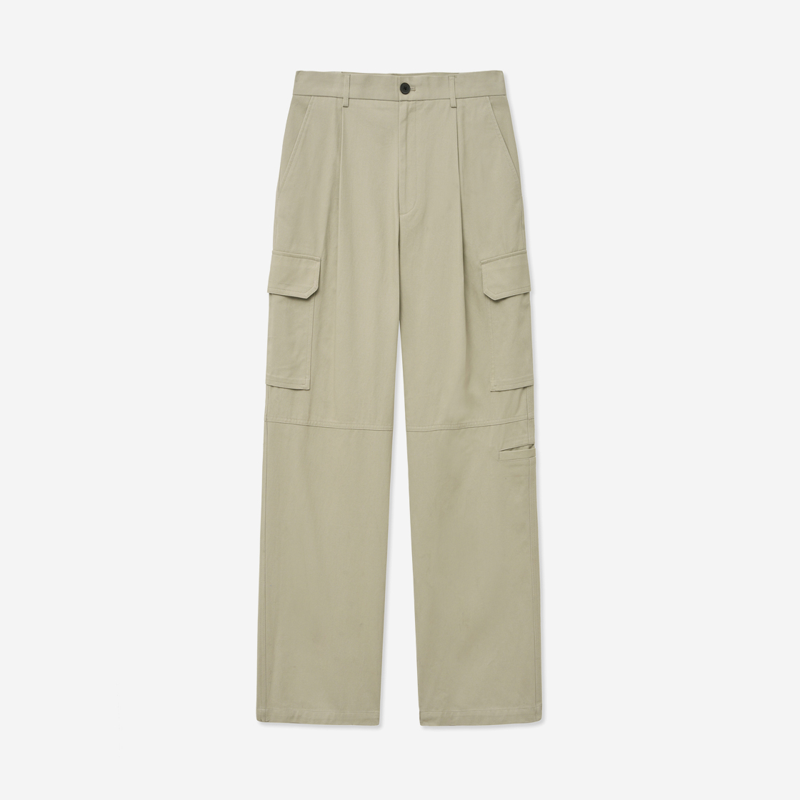 티엔지티 와이드 코튼 원턱 카고 팬츠 베이지(TNGT Wide Cotton One Tuck Cargo Pants Beige) - 2