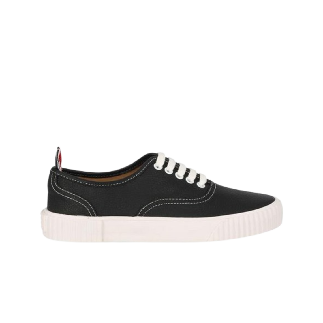 FFD063A-06257-001 (W) Thom Browne Heritage Leather Sneakers Black