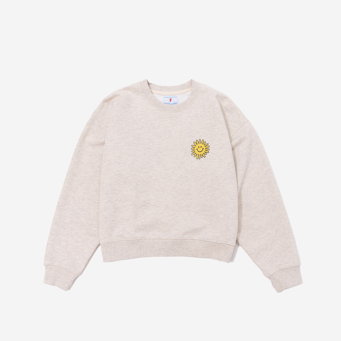 빅웨이브 컬렉티브 피스 어게인 스웻셔츠 오트밀 헤더 우먼(Bigwave Collective Peace Again Sweatshirt Women) - 2