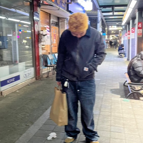 Carhartt WIP Organic Cotton Dearborn Canvas OG Detroit Jacket Black Aged Canvas - Winter, Carhartt WIP Robertson Denim Landon Pants Blue Rinsed 착용 스타일 - 1
