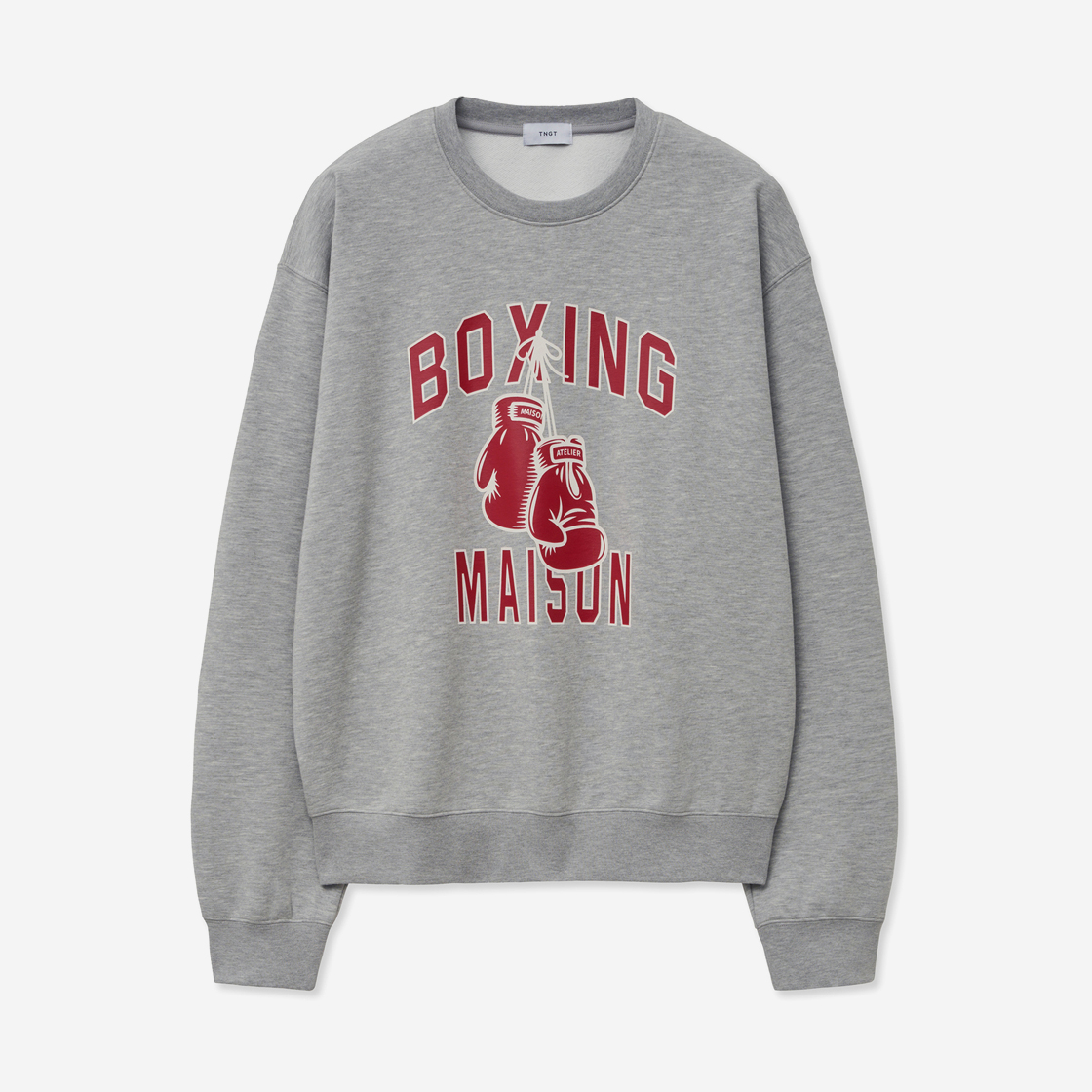 티엔지티 오버사이즈 복싱그래픽 스웻셔츠 멜란지그레이(TNGT Over Size Boxing Graphic Sweat Shirts Melange Gray) - 2