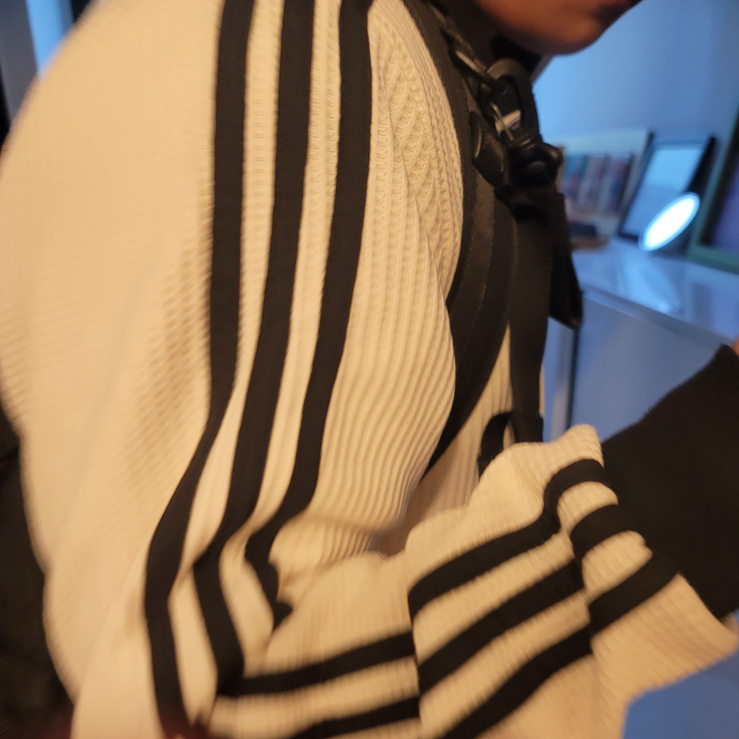 Adidas Waffle Beckenbauer Track Top Wonder White - KR Sizing 착용 스타일 - 2