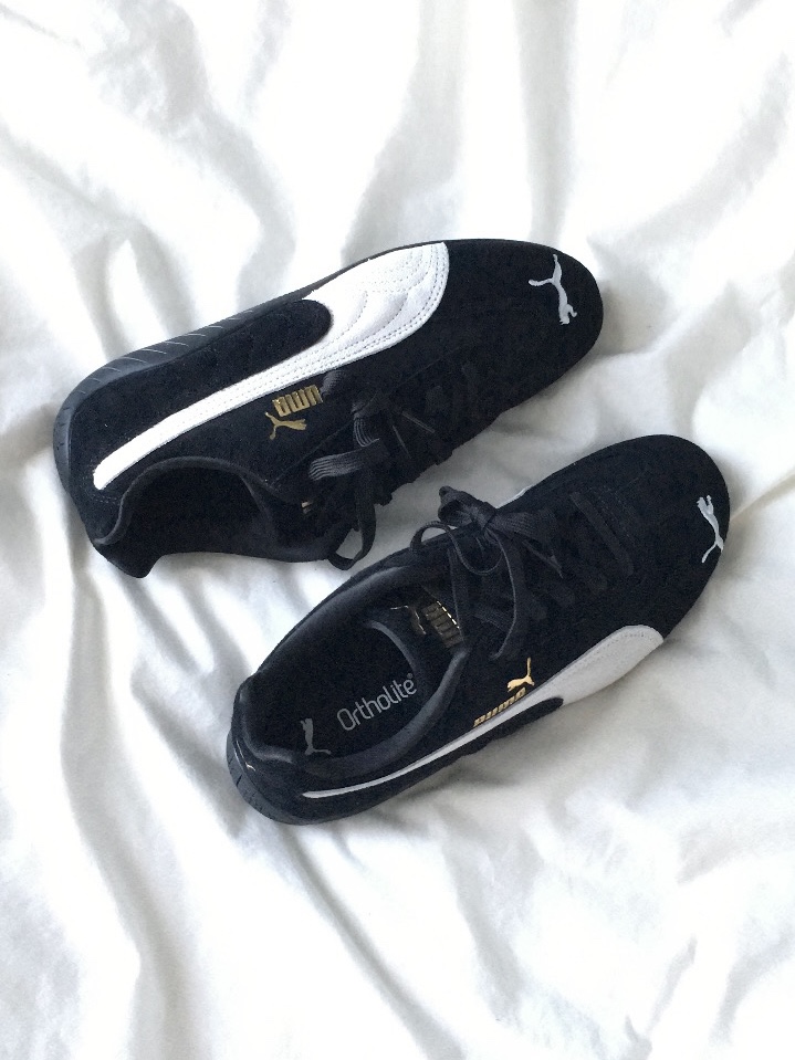 Puma Speedcat OG Black White 착용 스타일 - 1