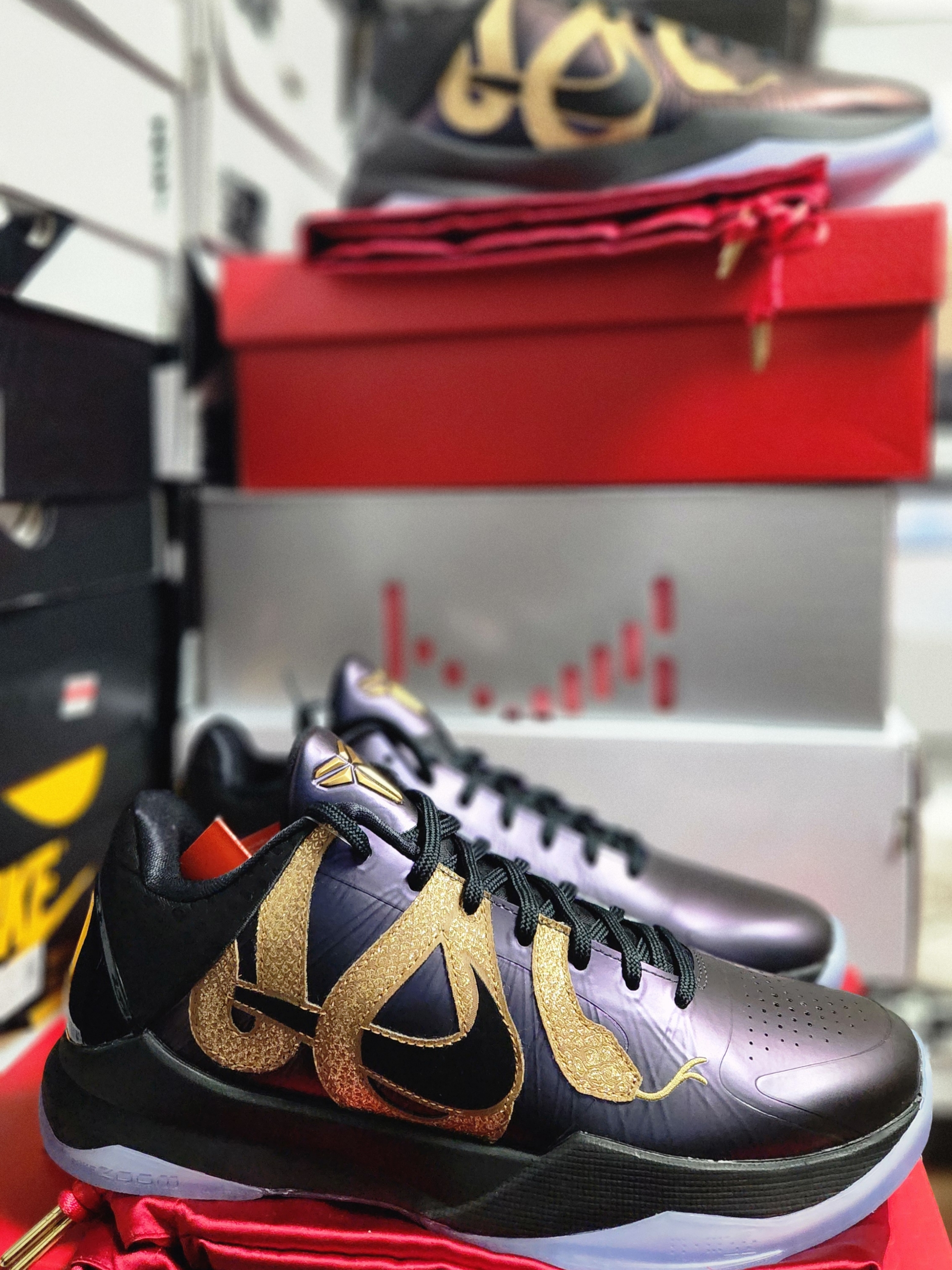Nike Kobe 5 Protro Year of the Mamba Eggplant 착용 스타일 - 1