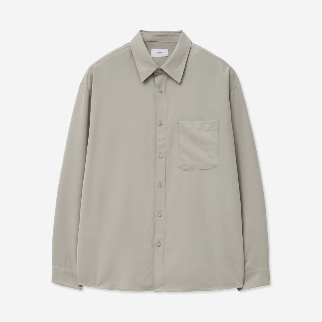 티엔지티 세미오버핏 텐셀 셔츠 베이지(TNGT Semi Over-fit Tencel Shirts Beige) - 2
