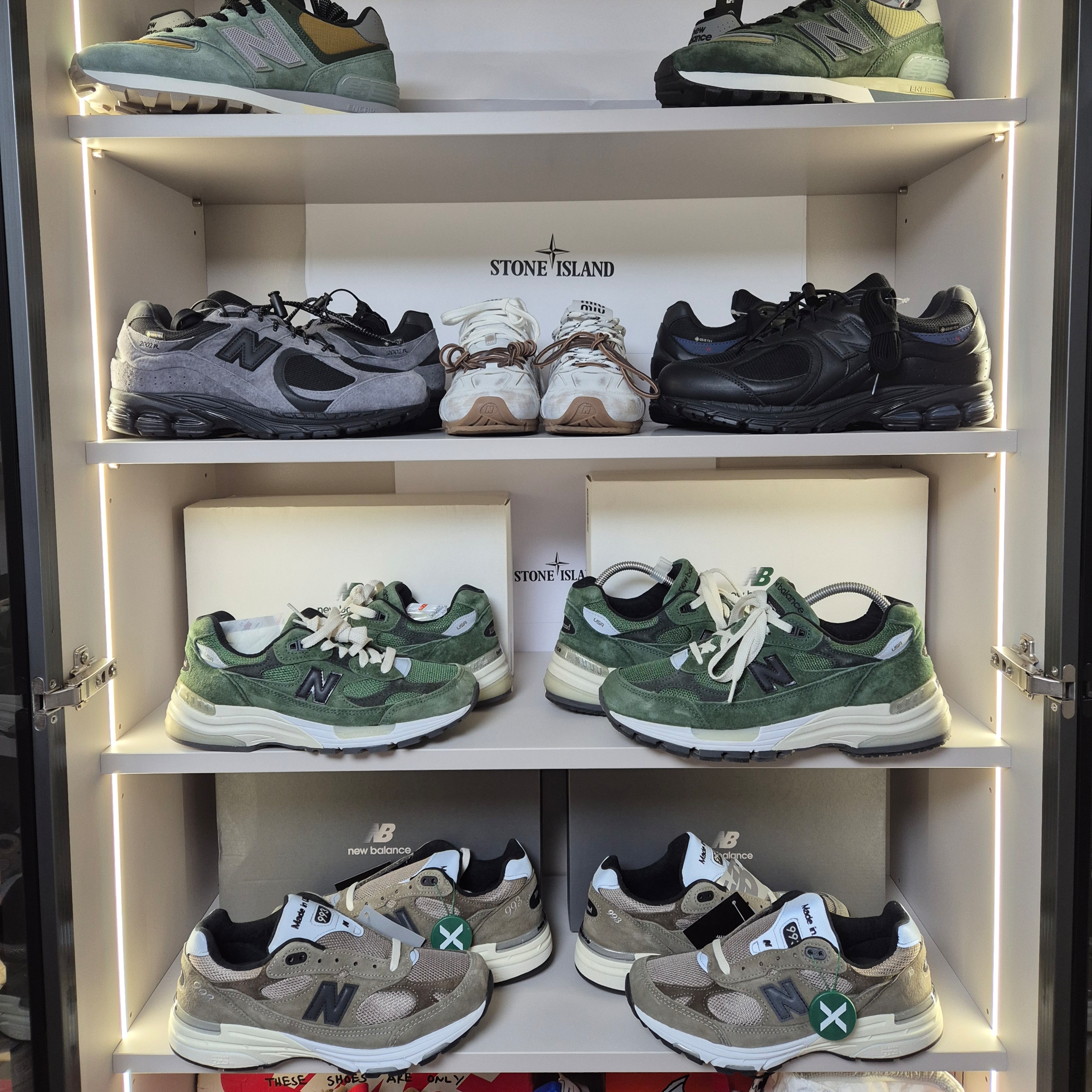 New Balance x JJJJound 993 Made in USA Mushroom White 착용 스타일 - 10