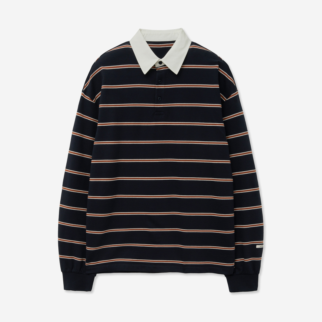 티엔지티 오버사이즈 스트라이프 칼라 티셔츠 네이비(TNGT Over-fit Size Stripe Collar T-Shirts Navy) - 2