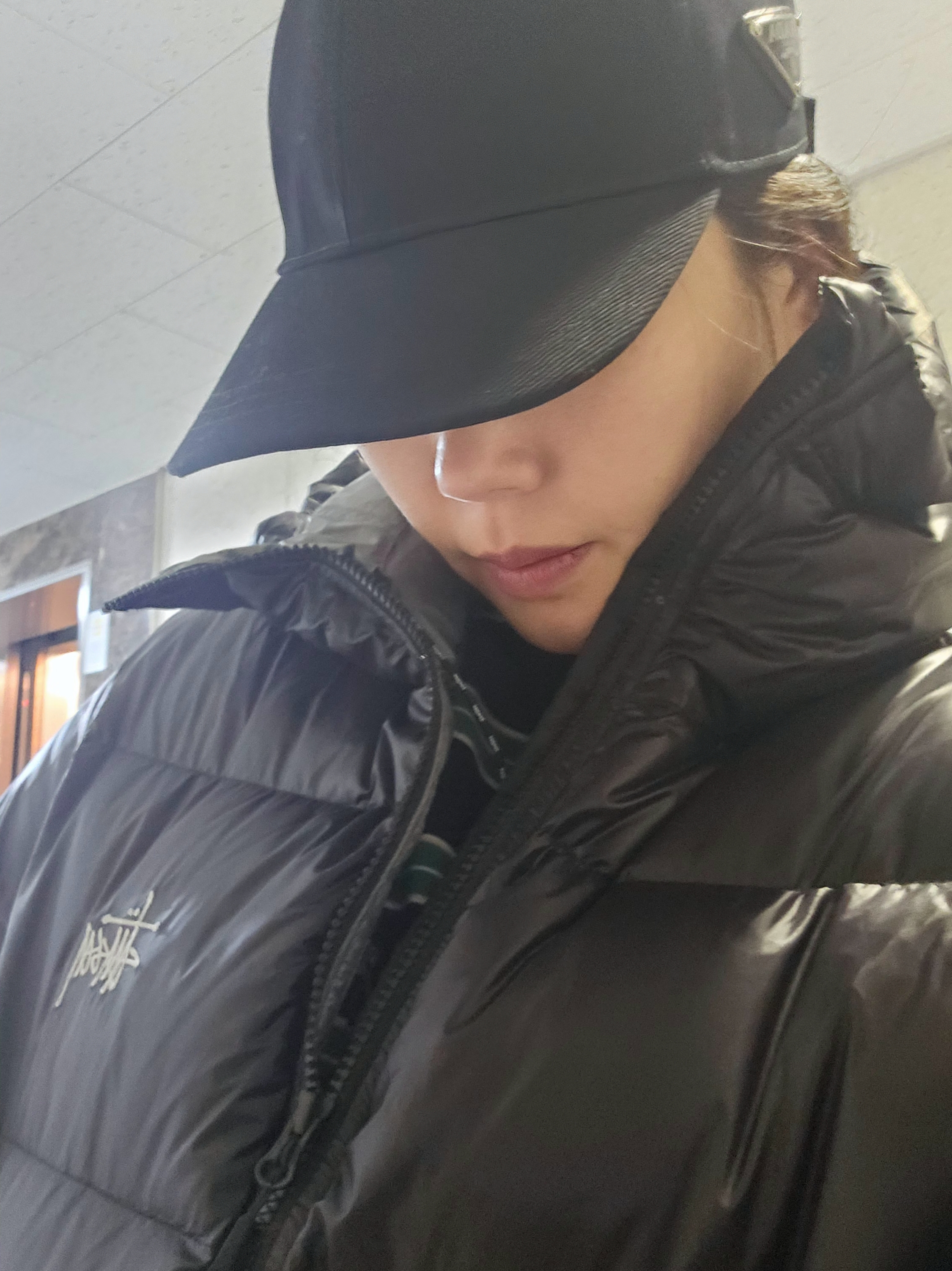 Stussy Down Parka Micro Ripstop Phantom Black 착용 스타일