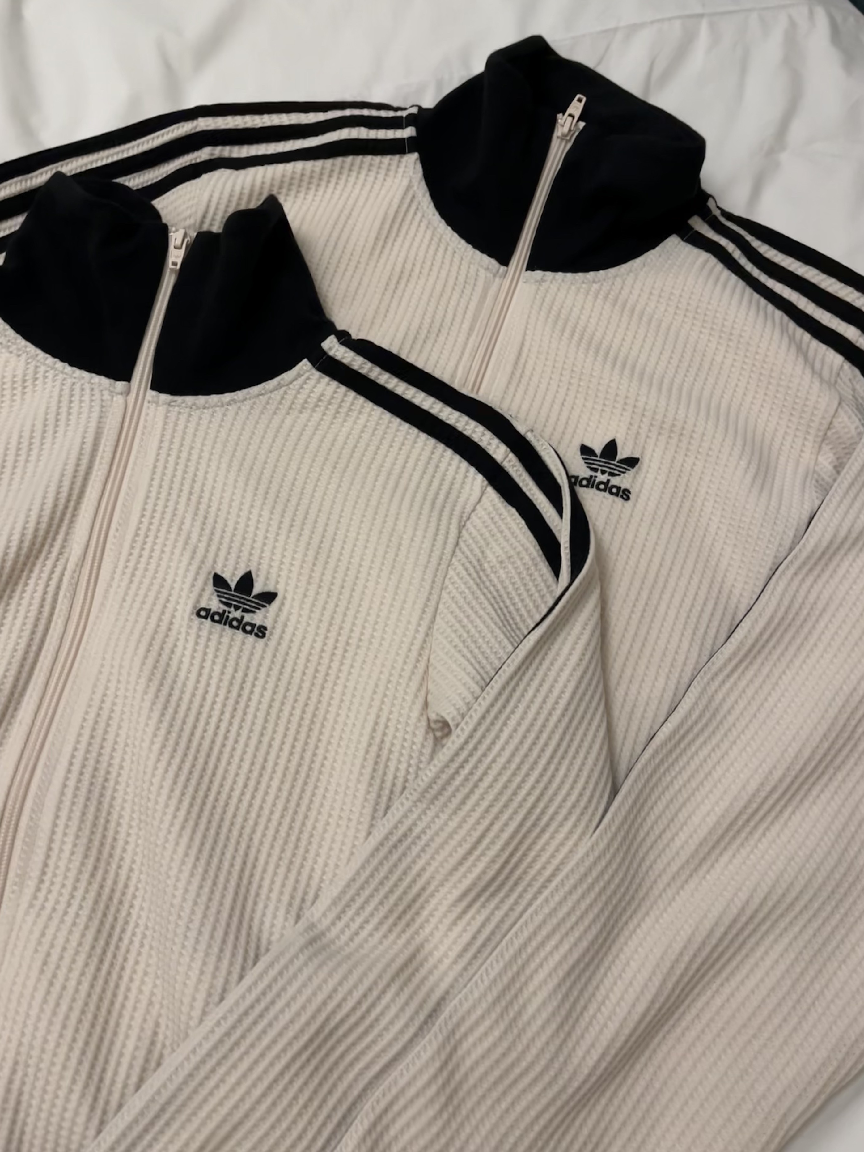 Adidas Waffle Beckenbauer Track Top Wonder White - KR Sizing 착용 스타일