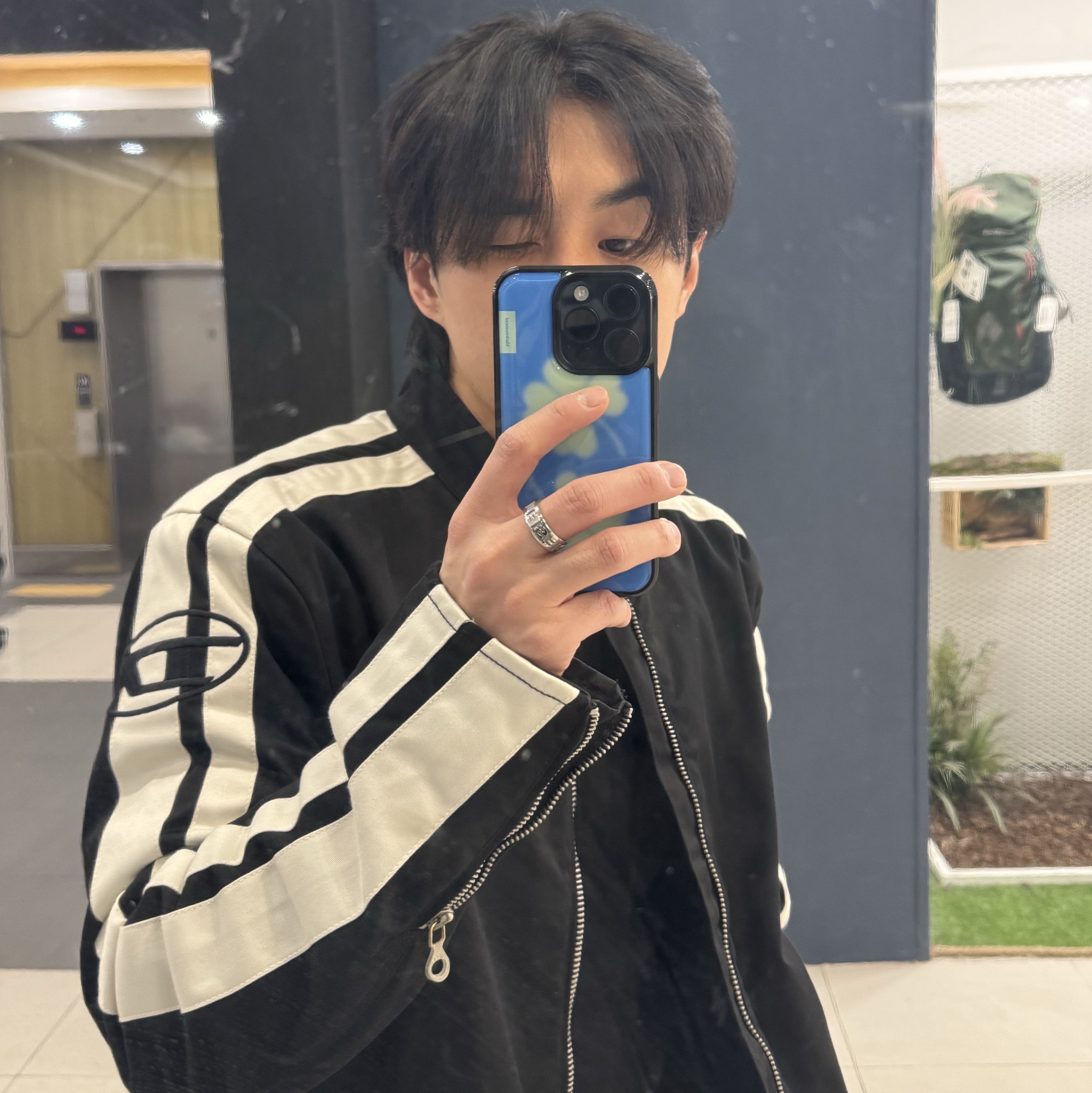 Diesel J-Beck Biker Jacket Black, Diesel Dx1108 Stainless Steel Band Ring Silver 착용 스타일