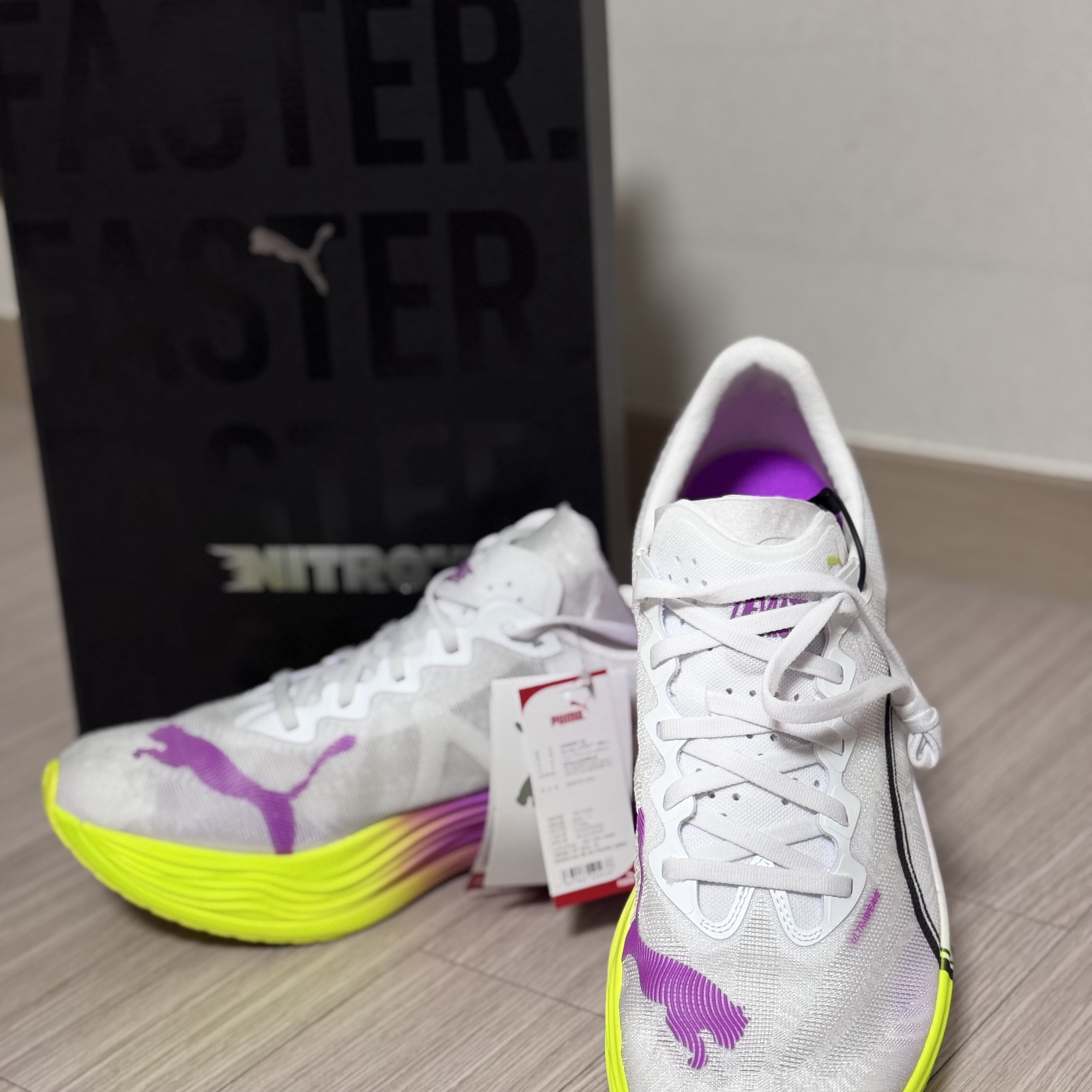 Puma Deviate Nitro Elite 3 White Pure Magenta 착용 스타일