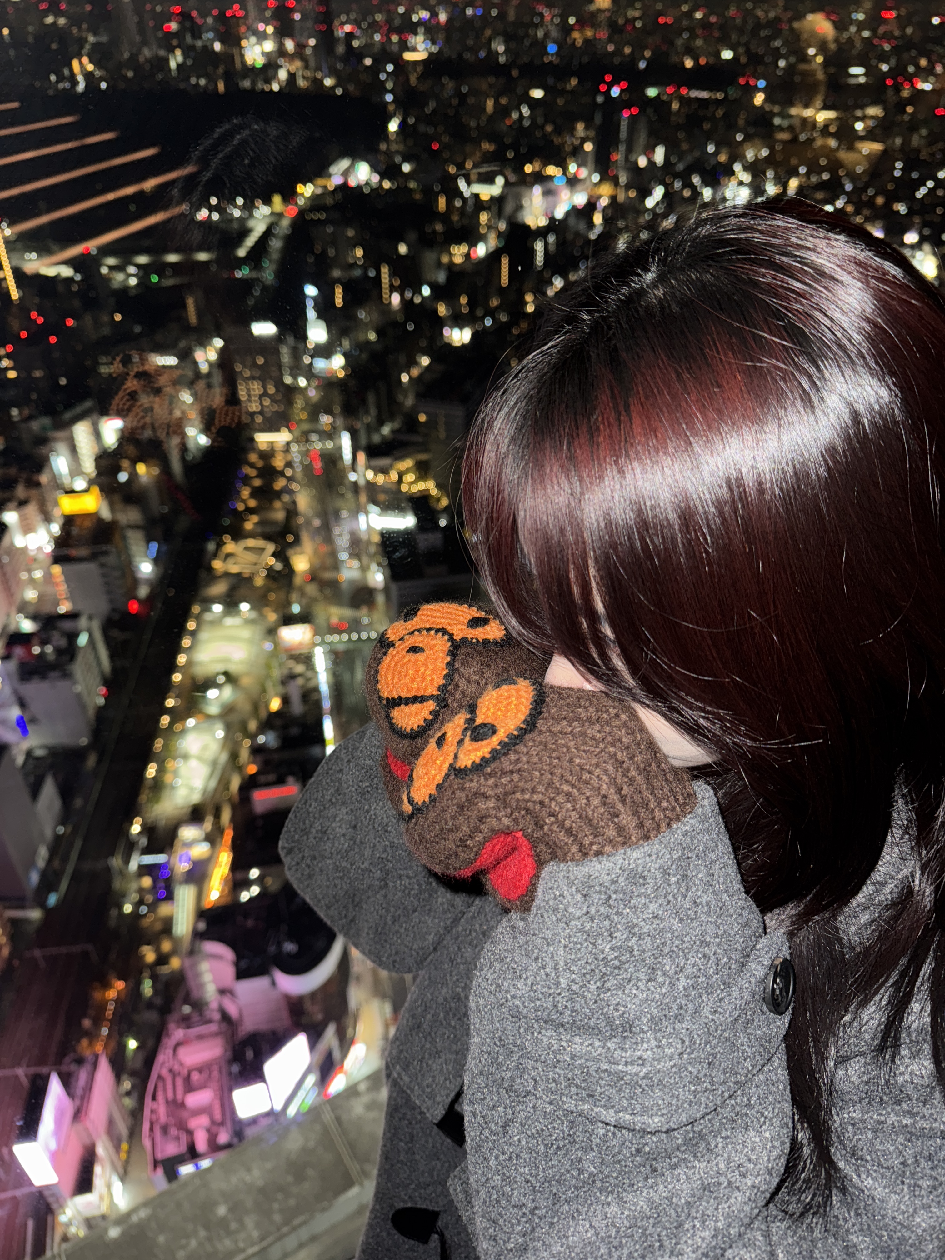 (Kids) BAPE Baby Milo Wool Mix Knit Mittens Brown 착용 스타일