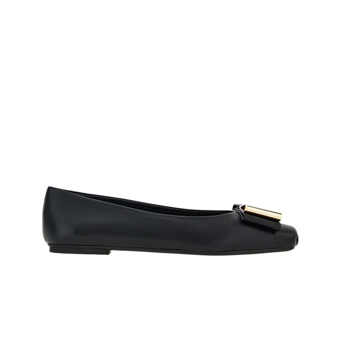 (W) 페라가모 더블 보우 발레 플랫 블랙 - C((W) Ferragamo Double Bow Ballet Flat Black - C)
