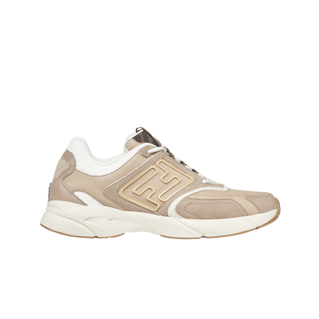 7E1555AKX6F1ICH Fendi Faster Nubuck Leather Low-Top Beige - 대표 이미지 #1