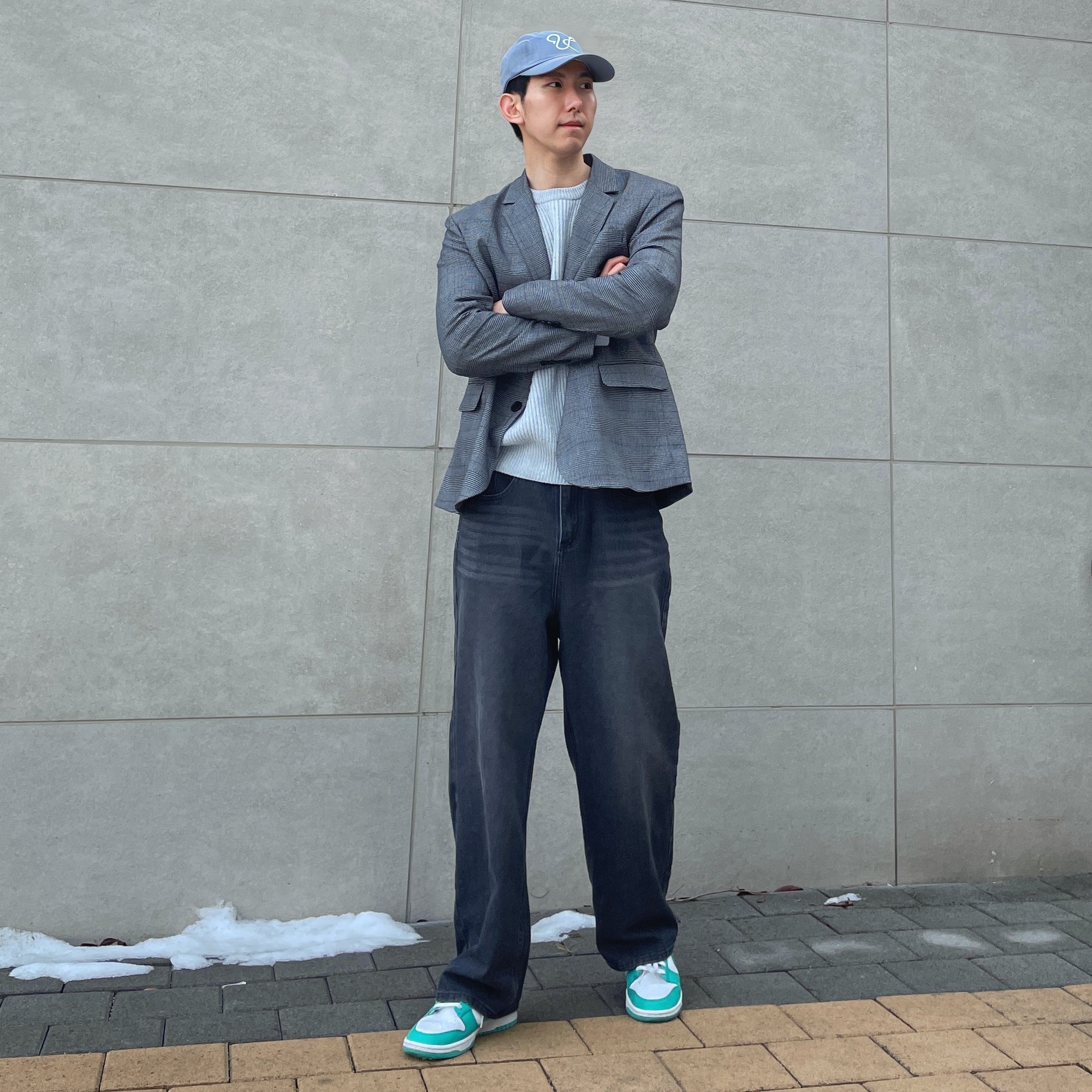 Nike Dunk Low Retro Grey Fog 착용 스타일 - 5