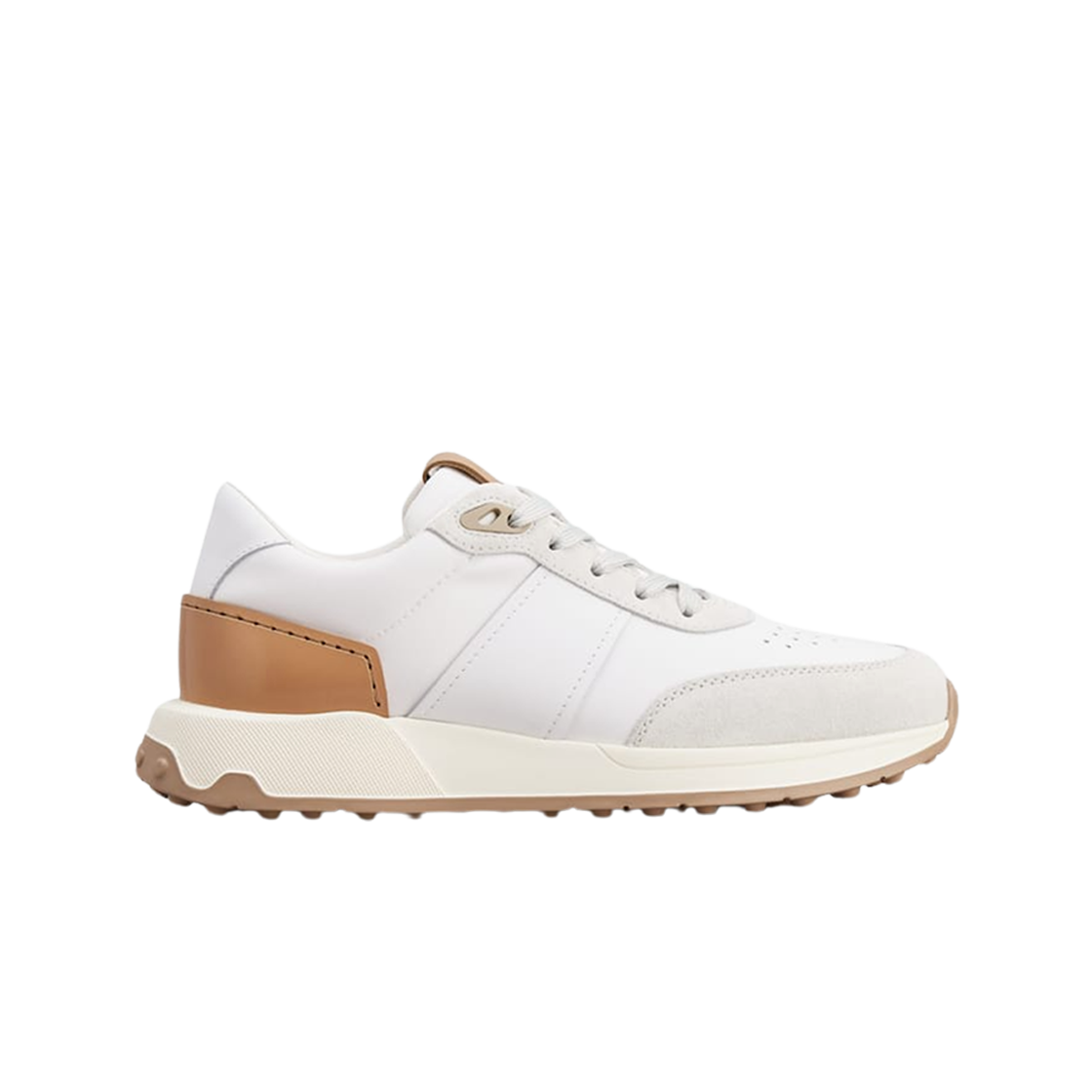 XXM63K0GT80R080DK8 Tod's Sneakers in Leather and Technical Fabric White Brown