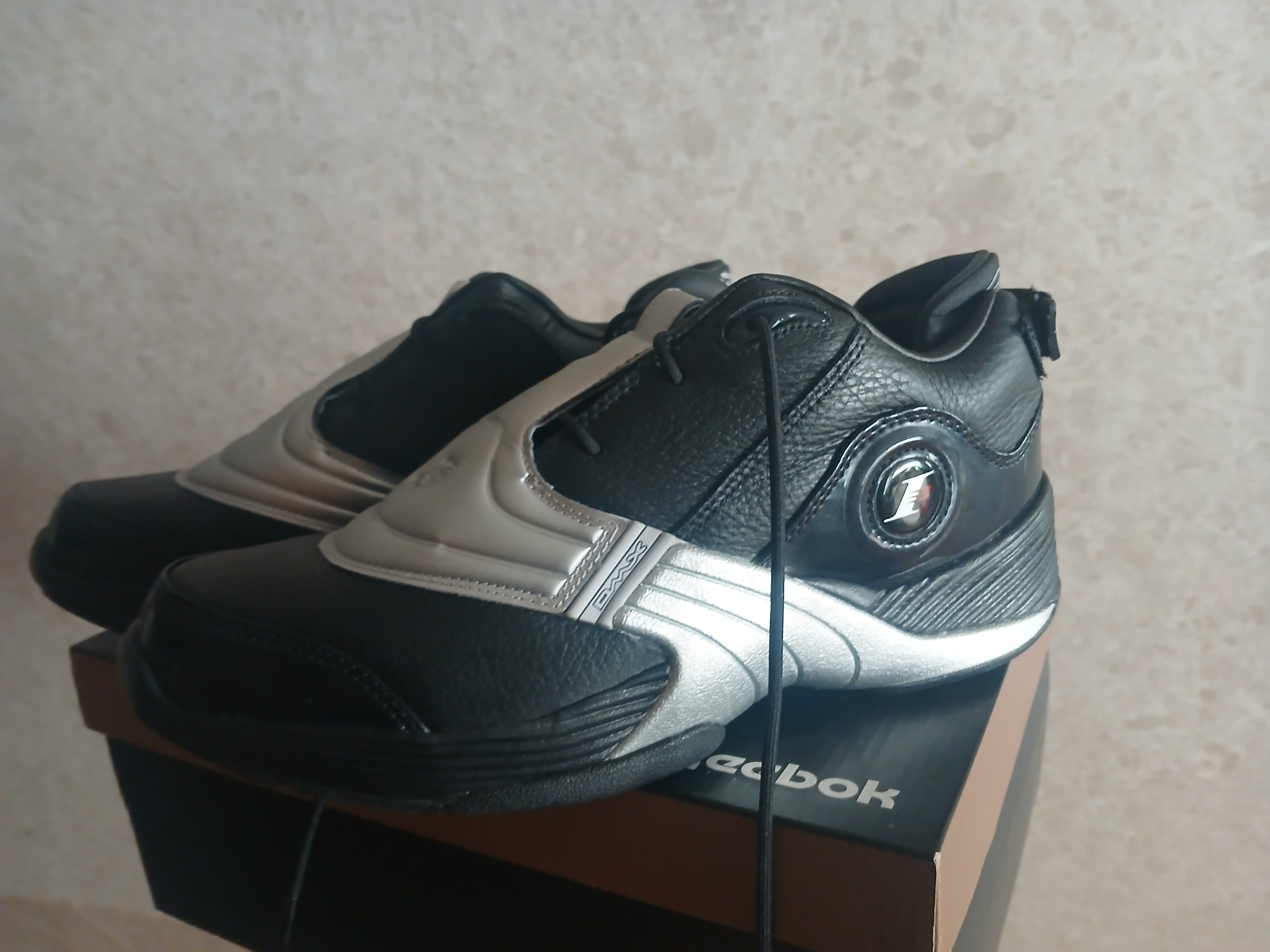 Reebok Answer 5 Black Silver 착용 스타일 - 1