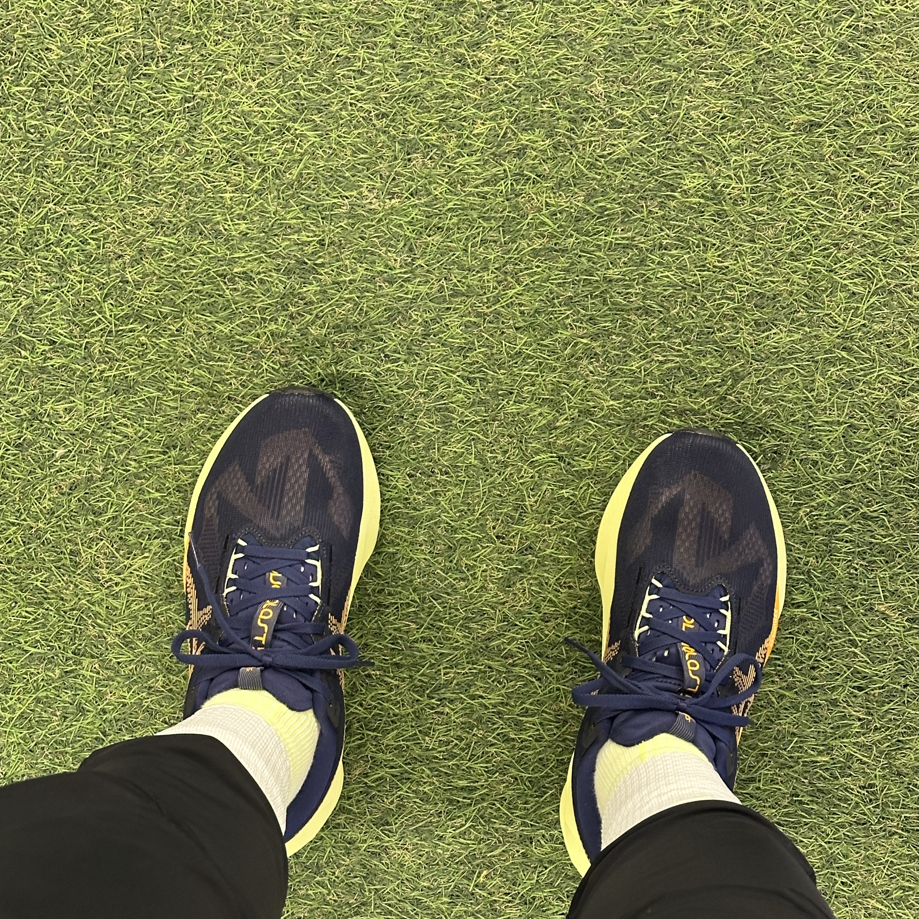 Asics Novablast 5 Indigo Blue Amber - 2E Wide 착용 스타일