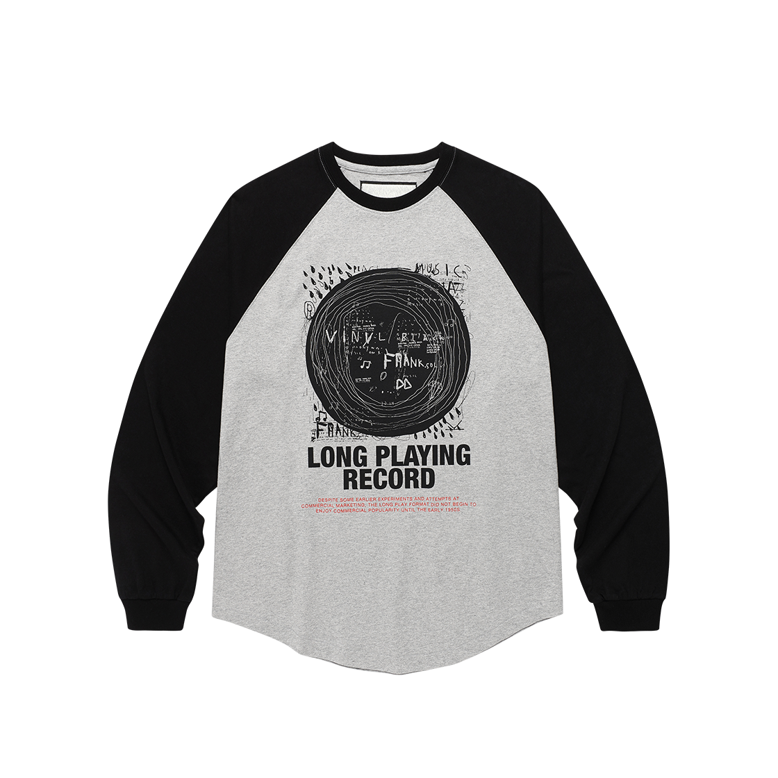 더바이닐하우스 LP 레글런 롱슬리브 티셔츠 블랙