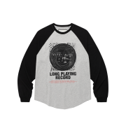 Thevinylhouse Lp Raglan Ls Tee Black