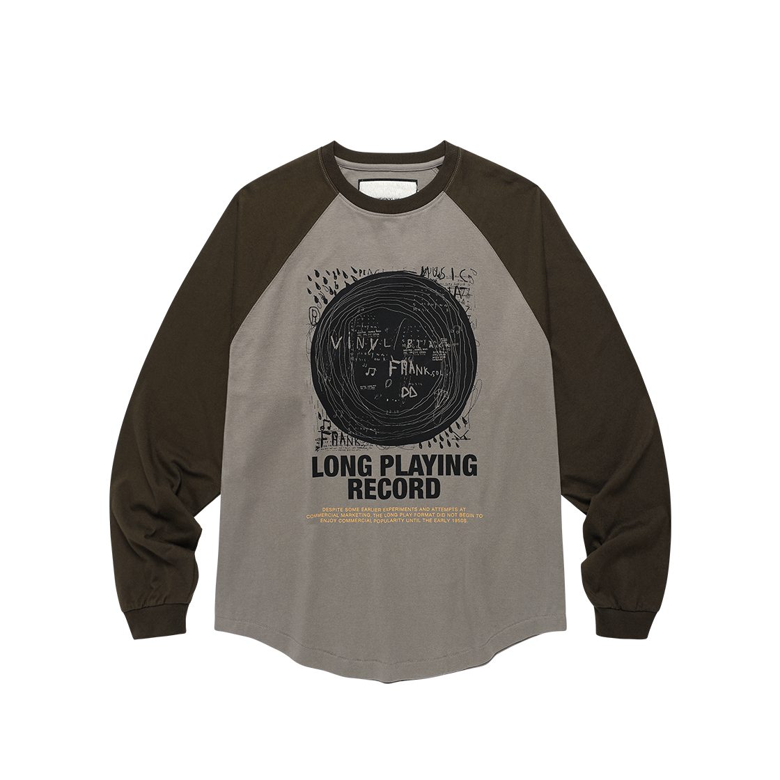 더바이닐하우스 LP 레글런 롱슬리브 티셔츠 카키