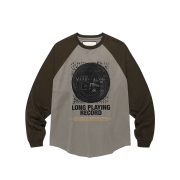 Thevinylhouse Lp Raglan Ls Tee Khaki