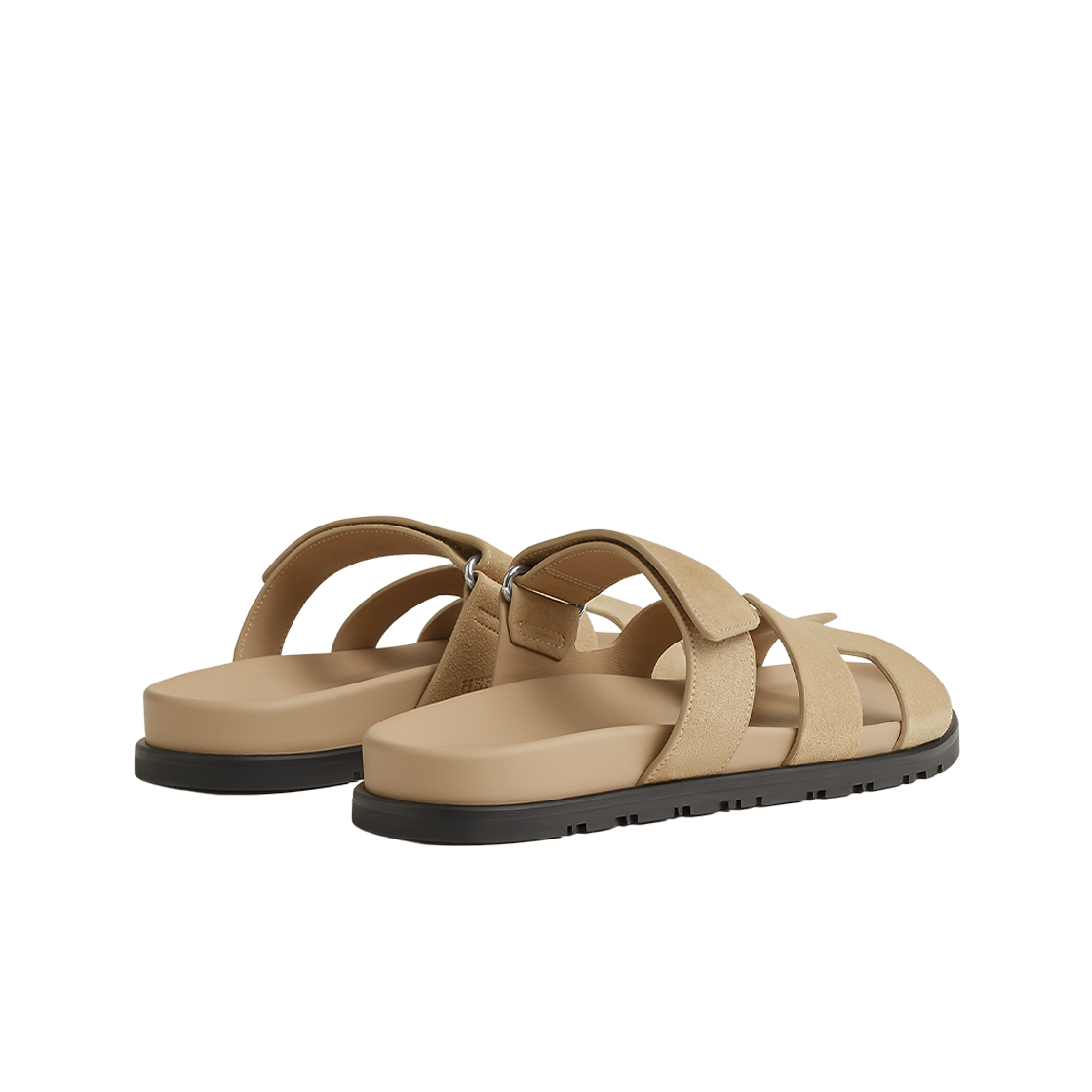 (W) 에르메스 시프레 샌들 스웨이드 고트스킨 & 베쥬 랑((W) Hermes Chypre Sandal Suede Goatskin & Beige Lin) - 3
