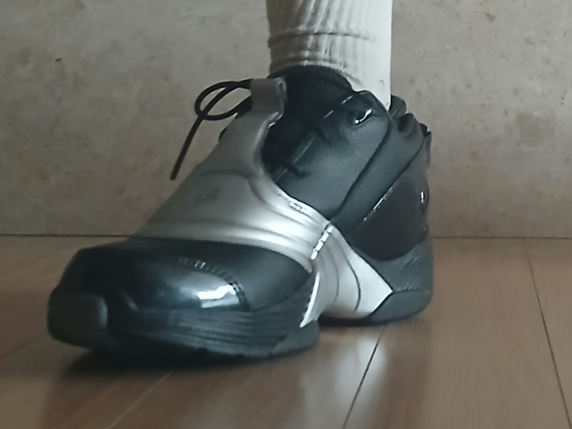 Reebok Answer 5 Black Silver 착용 스타일 - 2