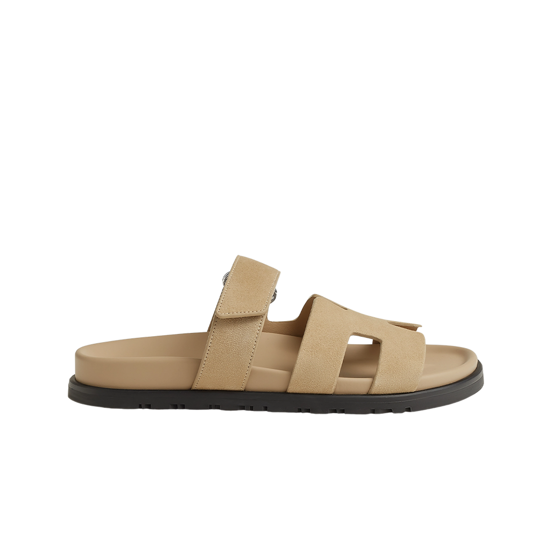 (W) 에르메스 시프레 샌들 스웨이드 고트스킨 & 베쥬 랑((W) Hermes Chypre Sandal Suede Goatskin & Beige Lin)