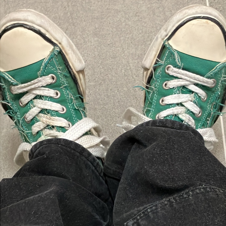 Maison Mihara Yasuhiro Peterson OG DE Sole Canvas Low-top Sneakers Green 착용 스타일 - 2