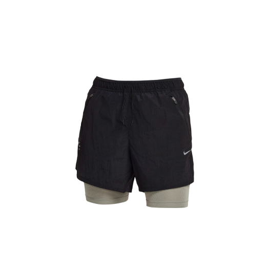 Nike Dri-Fit Run Division Stride 5 Inch Water-Resistant 2-In-1 Running Shorts Black - Asia