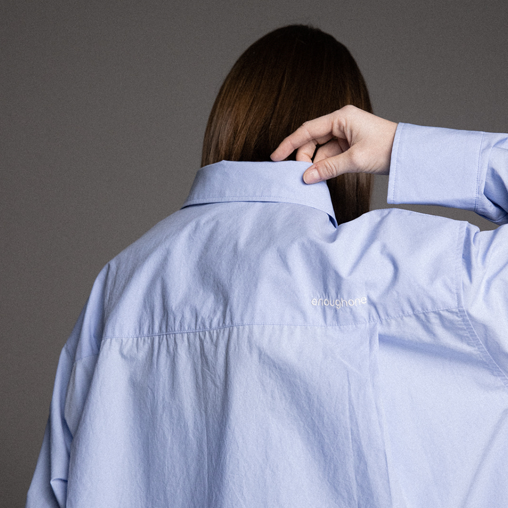 이너프원 루즈핏 셔츠 스카이블루(EnoughOne Loose Fit Shirt Sky Blue) - 6