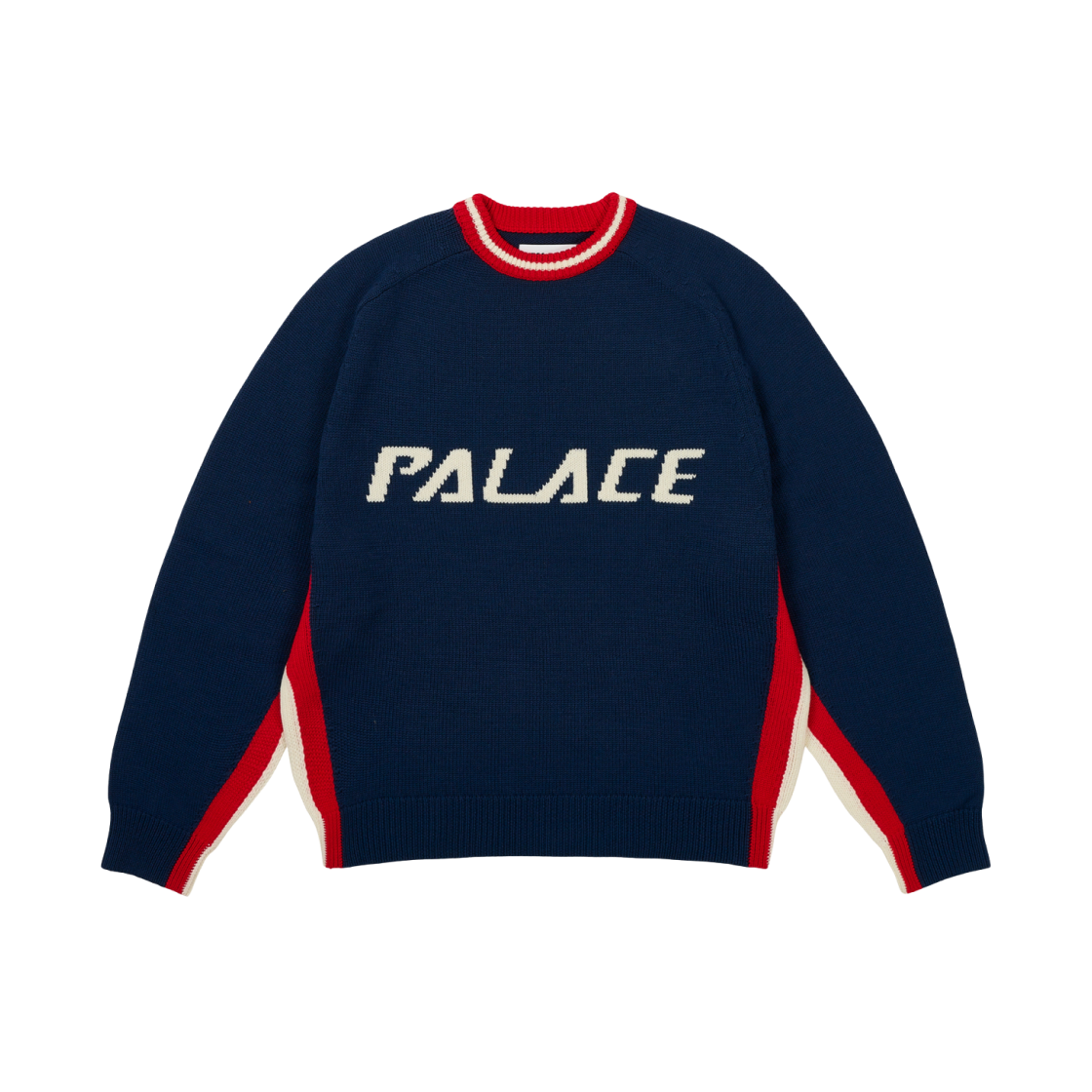 팔라스 트라이 컬러 니트 네이비 - 25SS | Palace | KREAM