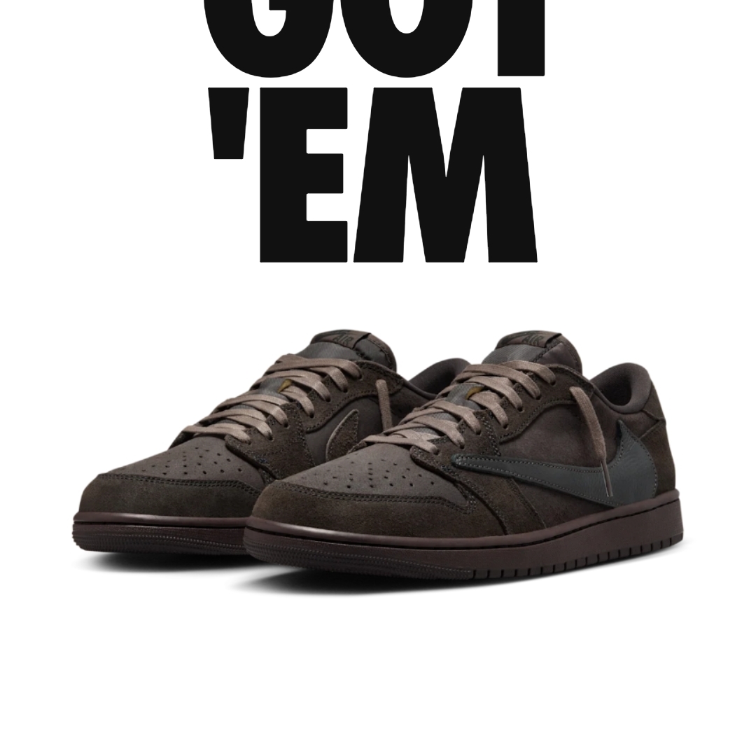 Jordan 1 x Travis Scott Retro Low OG SP Velvet Brown and Dark Mocha 착용 스타일 - 4