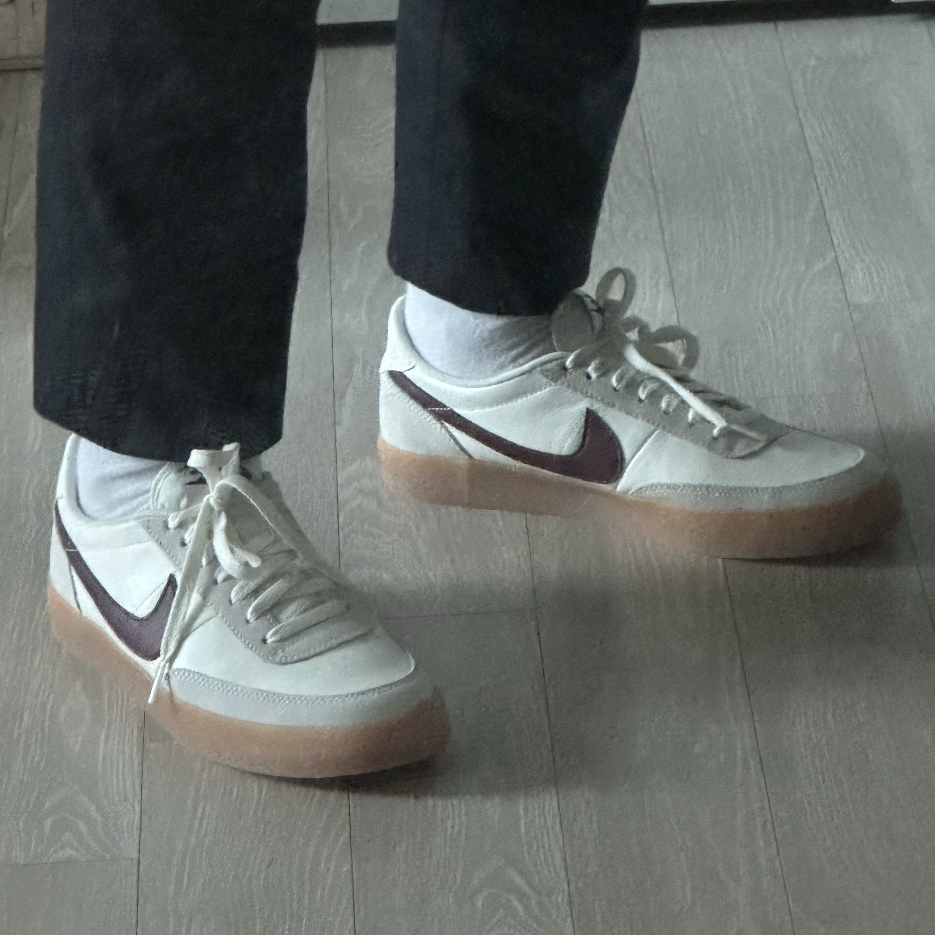 Nike x J.Crew Killshot 2 Night Maroon 착용 스타일