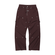 Thevinylhouse Open Double Knee Pants Burgundy