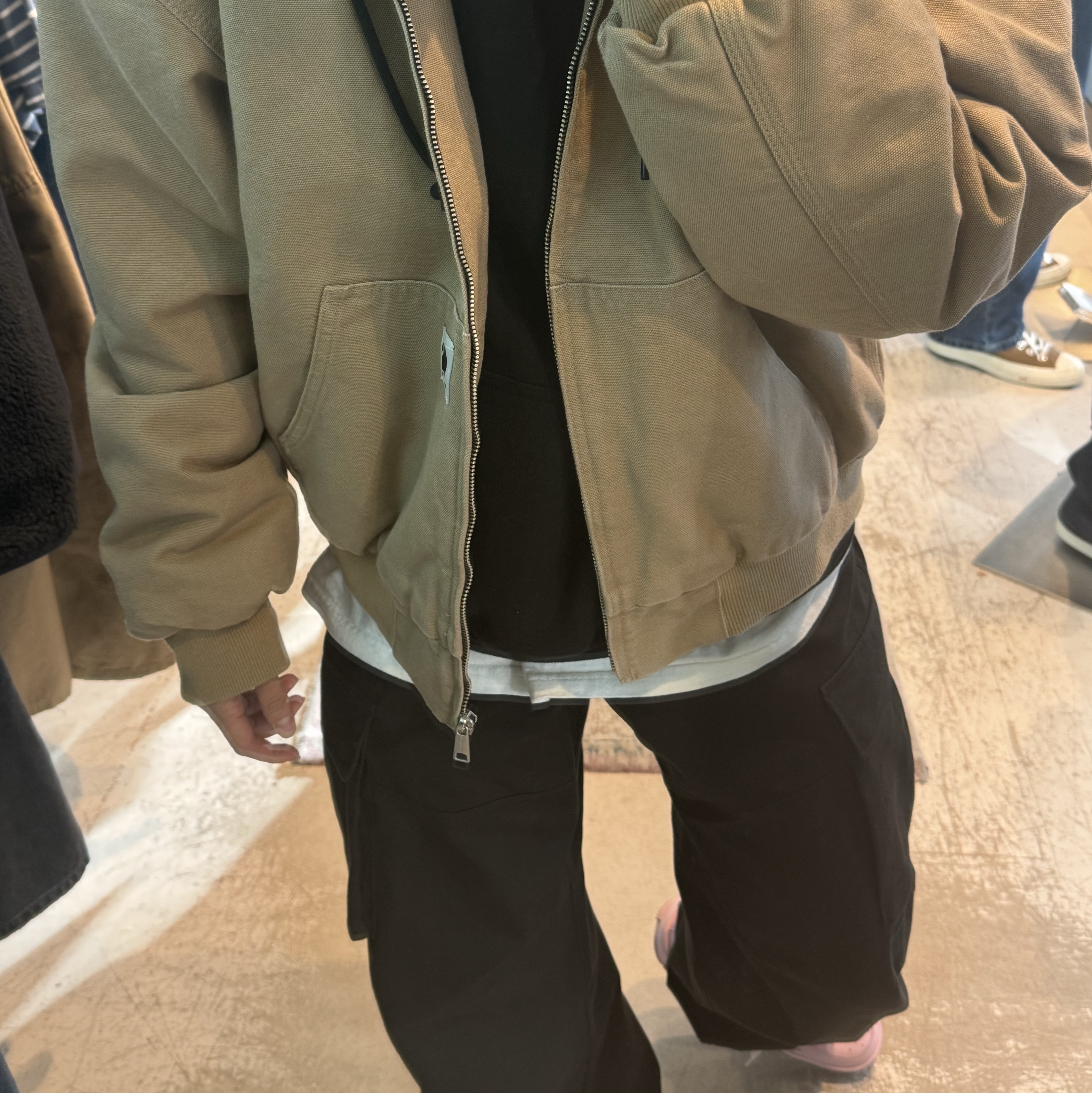 Carhartt WIP OG Active Jacket Peanut  - Winter 착용 스타일 - 3