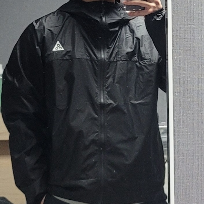 Nike ACG Cinder Cone Windproof Jacket Black Anthracite - Asia 착용 스타일