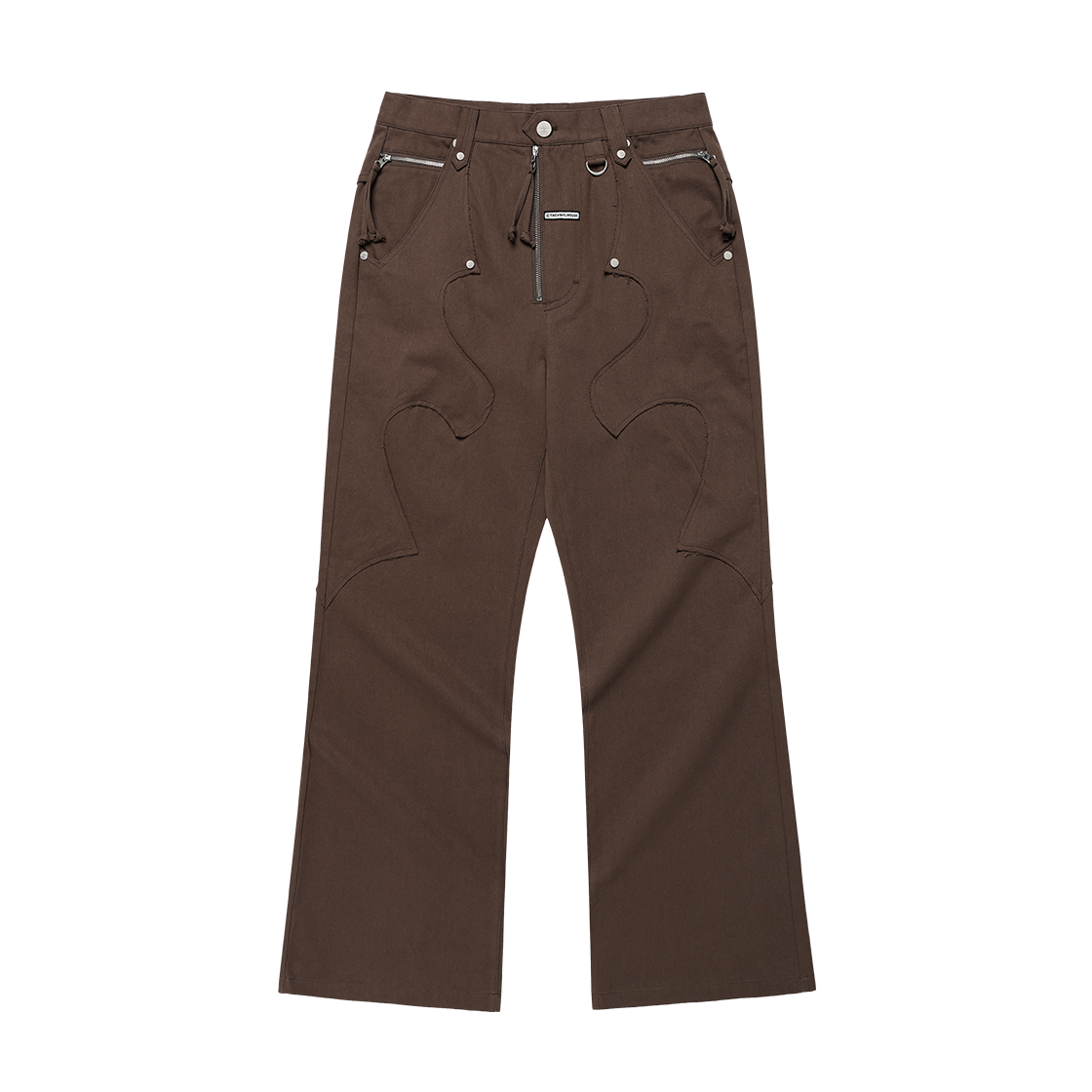 VH2FSUPA12ABR Thevinylhouse Western Boots Cut Pants Brown