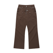 Thevinylhouse Western Boots Cut Pants Brown