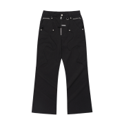 Thevinylhouse Western Boots Cut Pants Black