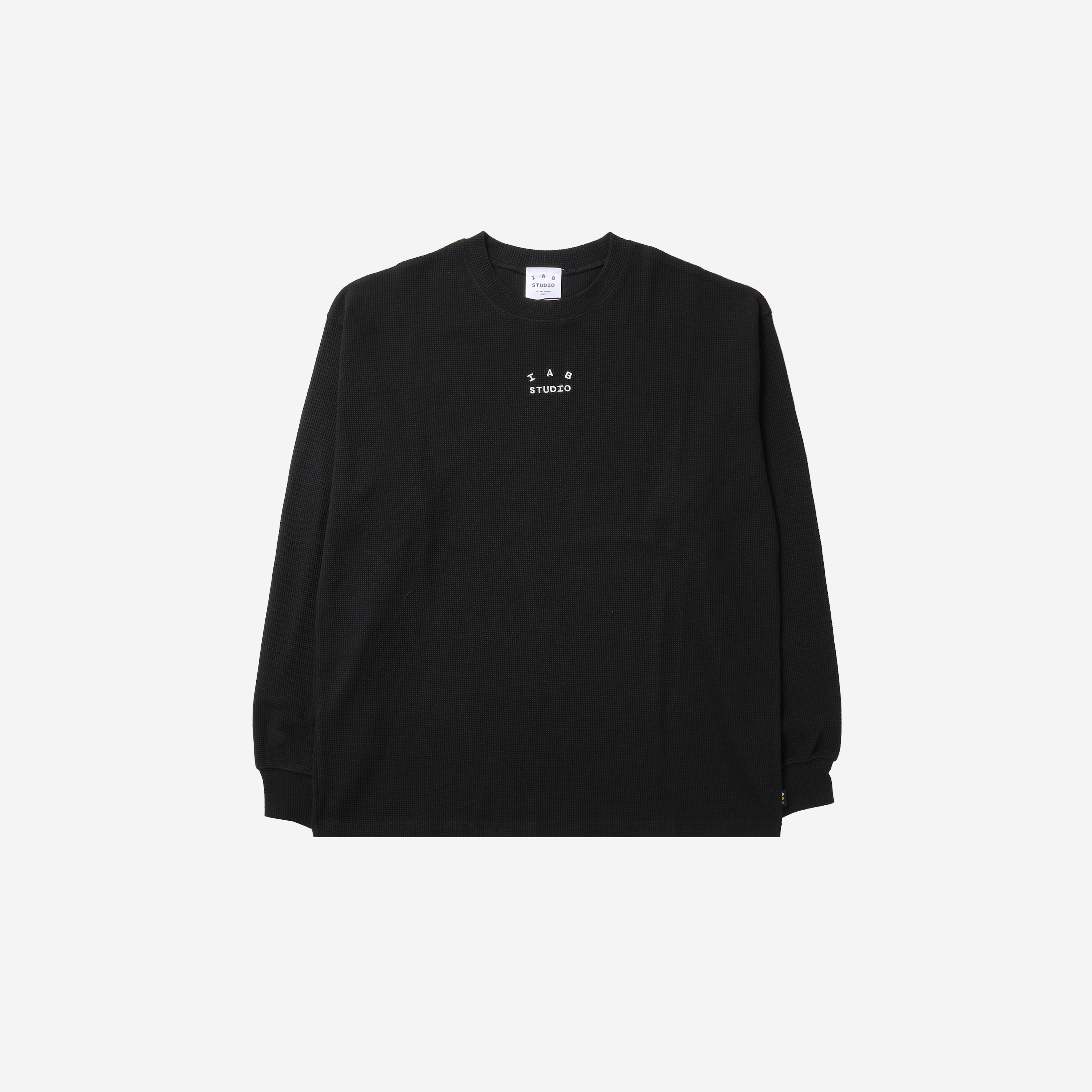 아이앱 스튜디오 와플 롱슬리브 블랙 화이트(IAB Studio Waffle Long Sleeve Black White)