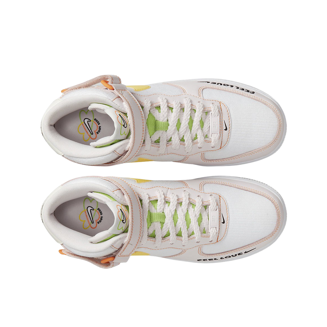 (W) 나이키 에어포스 1 미드 필 러브 화이트 펄 핑크((W) Nike Air Force 1 Mid Feel Love White Pearl Pink) - 2
