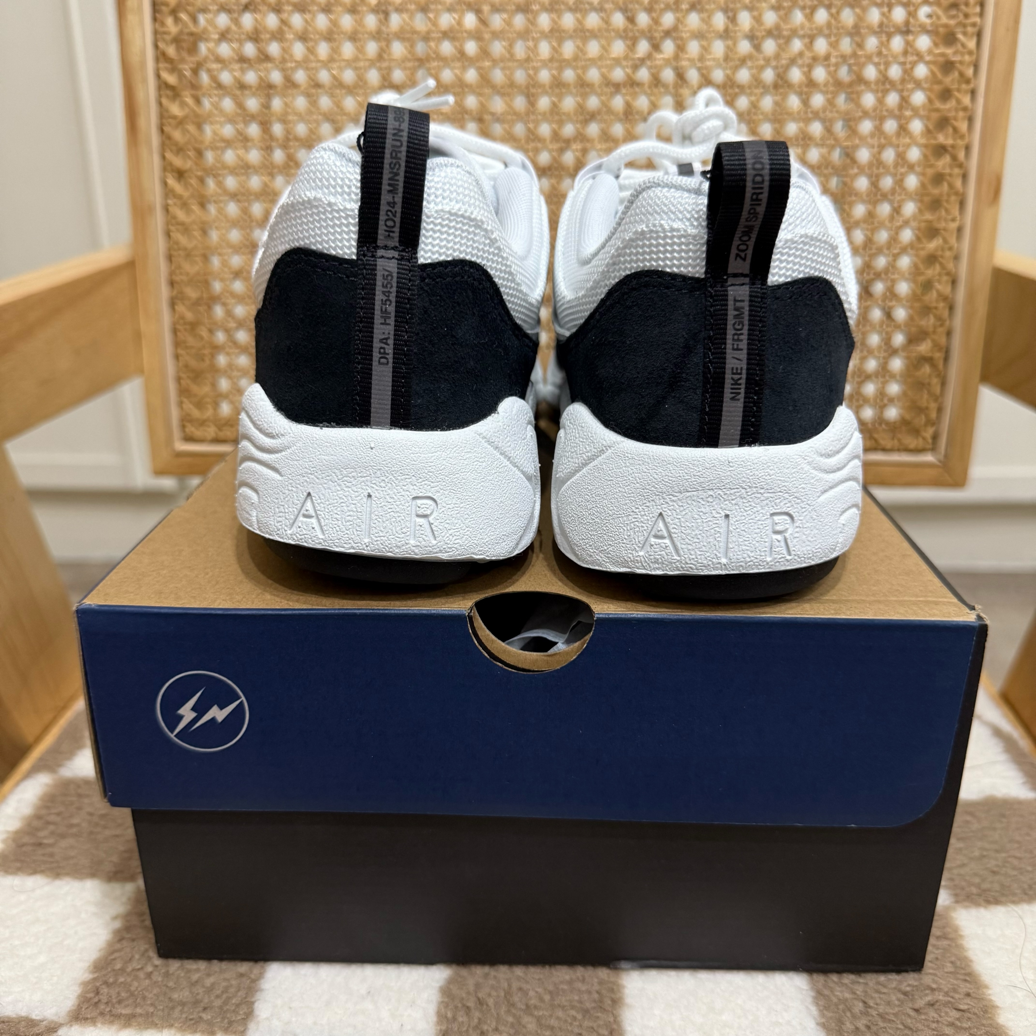 Nike x Fragment Air Zoom Spiridon Blue Void 착용 스타일 - 3