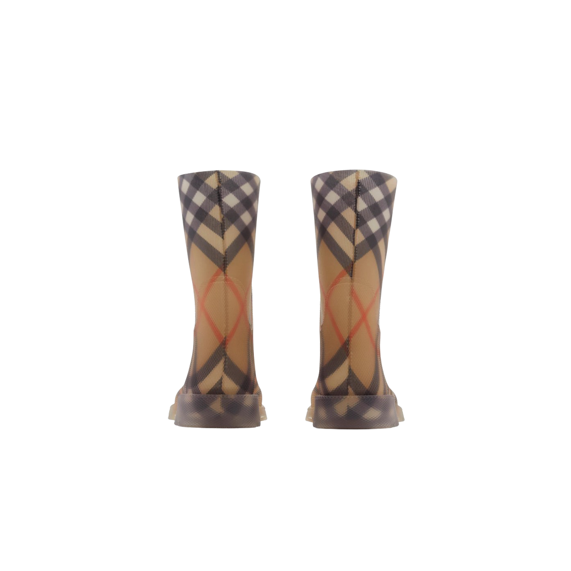 (키즈) 버버리 체크 러버 마쉬 하이 부츠 샌드((Kids) Burberry Check Rubber Marsh High Boots Sand) - 3