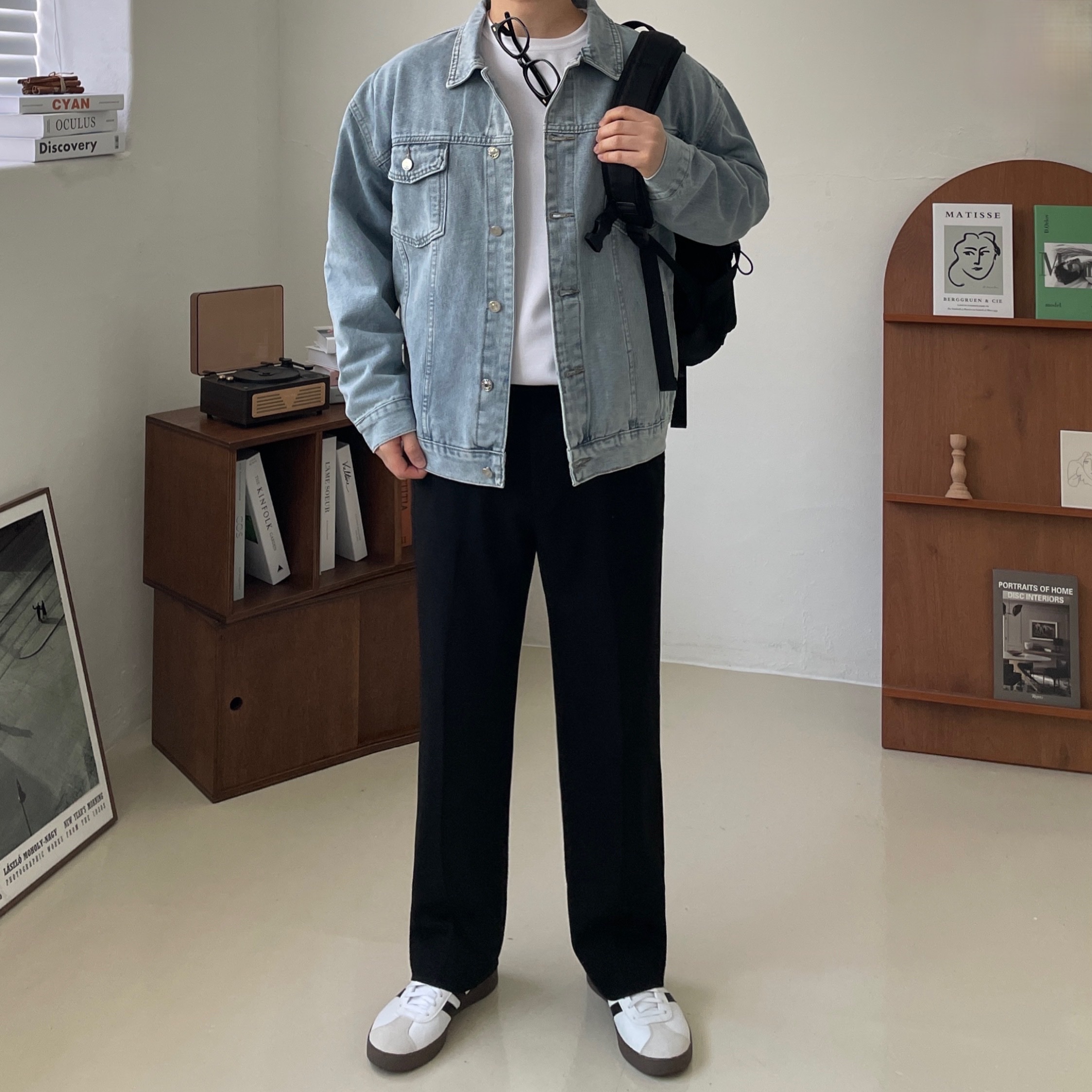 Adidas Samba OG Cloud White 착용 스타일 - 1