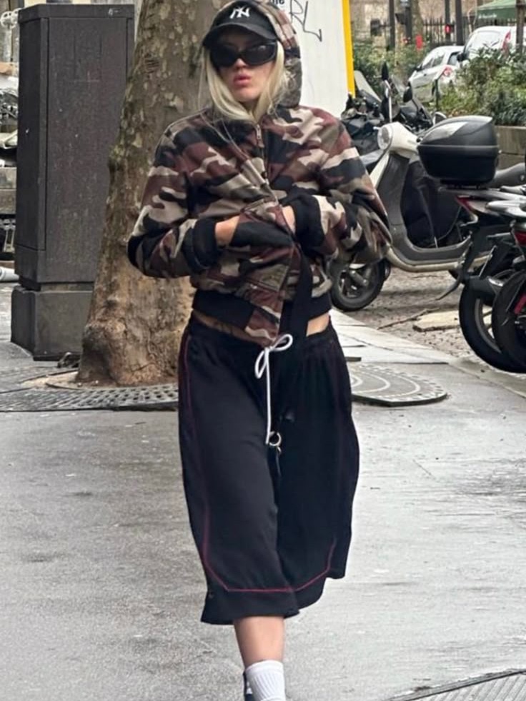 Stussy Ripstop Military Cargo Pants Ripstop Snow Camo, Undermycar Mu.51 Anti Fxxking Logo Play Big Cargo Camo Pants Camo Khaki 착용 스타일 - 4